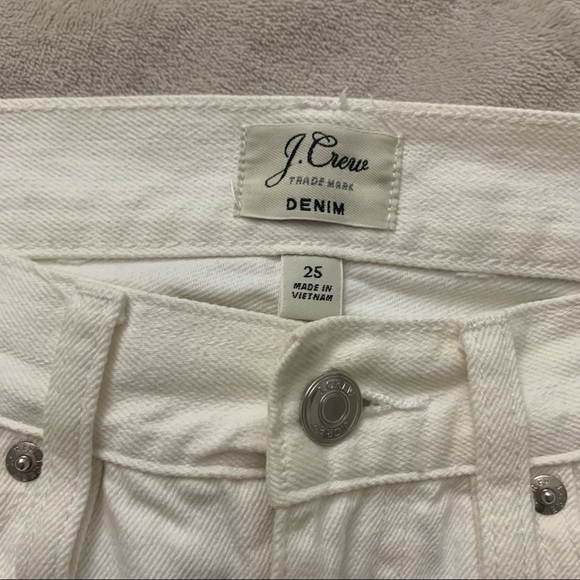 J. Crew Raw Hem Denim Skirt, White - Picture 5 of 8